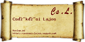 Csókási Lajos névjegykártya