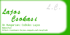 lajos csokasi business card